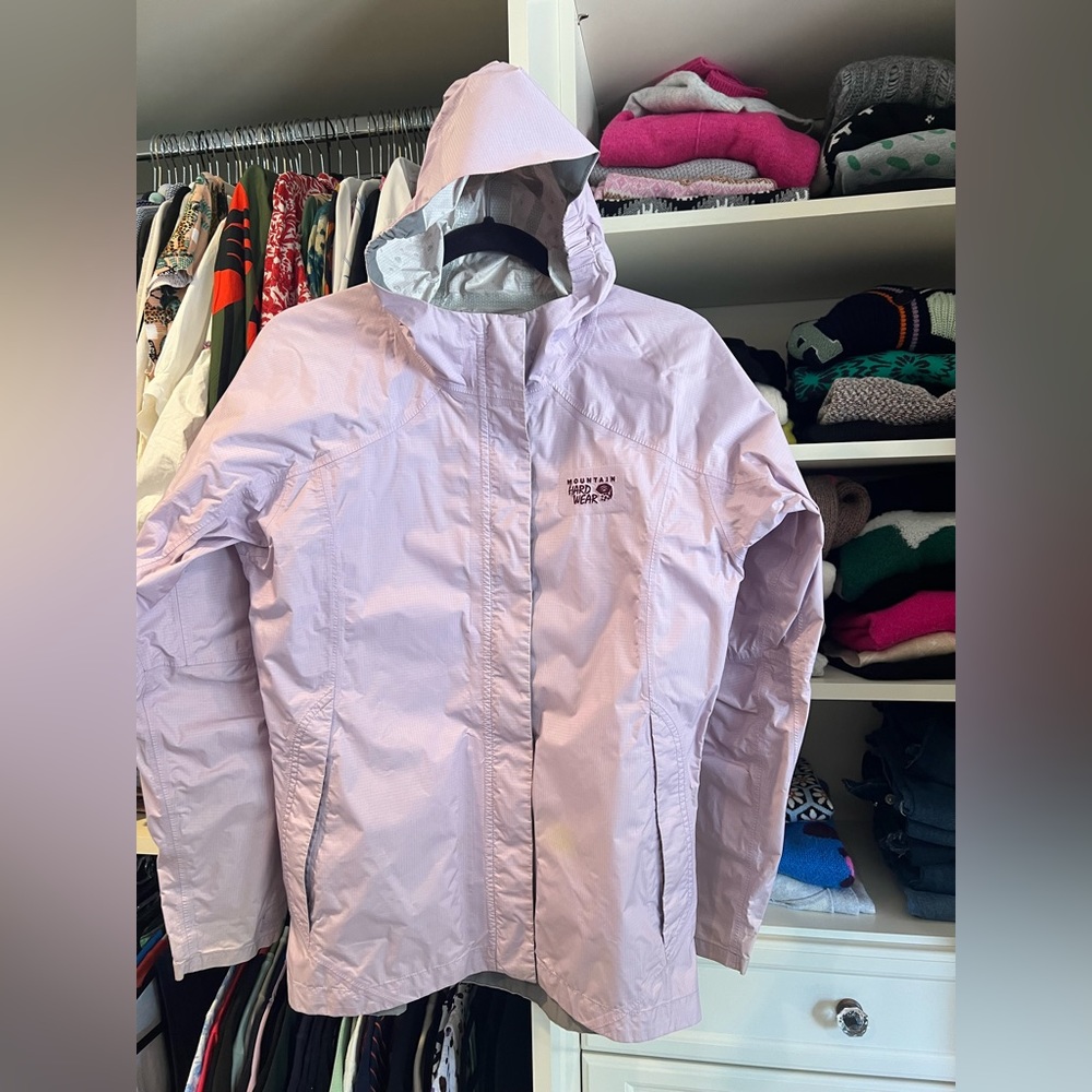 Girls, youth,  mountain hardware, rain jacket, lilac, size, large